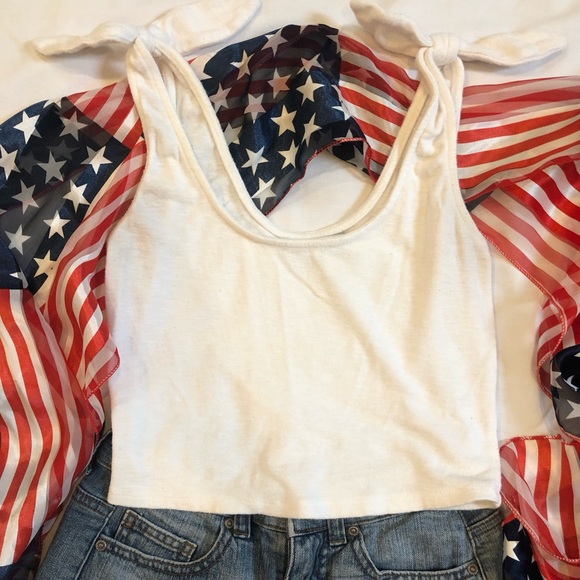 jcpenney Tops - White Tie Shoulder Tank Top